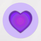 Pastel kleuren & paarse harten kloppen labels (Design 1)