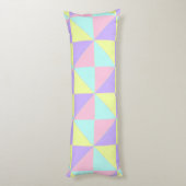 Pastel kleuren & paarse harten kloppen lichaamskussen (Achterkant (Verticaal))