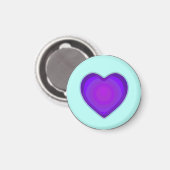 Pastel kleuren & paarse harten kloppen magneet (Voorkant / Achterkant)