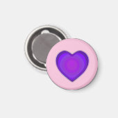 Pastel kleuren & paarse harten kloppen magneet (Voorkant / Achterkant)