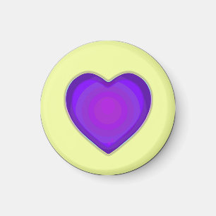Pastel kleuren & paarse harten kloppen magneet
