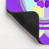 Pastel kleuren & paarse harten kloppen muismat (Hoek)