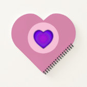 Pastel kleuren & paarse harten kloppen notitieboek (Achterkant)