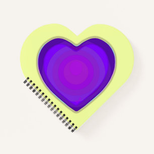 Pastel kleuren & paarse harten kloppen notitieboek