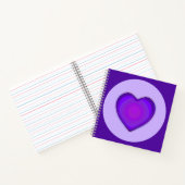 Pastel kleuren & paarse harten kloppen notitieboek (Binnen)