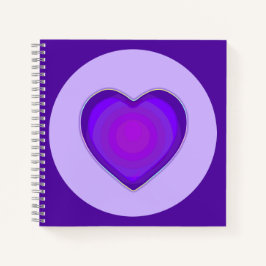 Pastel kleuren & paarse harten kloppen notitieboek