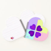 Pastel kleuren & paarse harten kloppen notitieboek (Binnen)