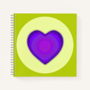 Pastel kleuren & paarse harten kloppen notitieboek