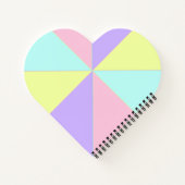 Pastel kleuren & paarse harten kloppen notitieboek (Achterkant)