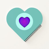 Pastel kleuren & paarse harten kloppen notitieboek (Achterkant)