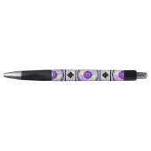 Pastel kleuren & paarse harten kloppen pen (Voorkant)
