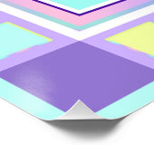 Pastel kleuren & paarse harten kloppen perfect poster (Hoek)