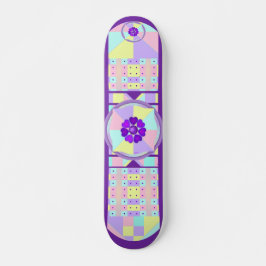 Pastel kleuren & paarse harten kloppen persoonlijk skateboard