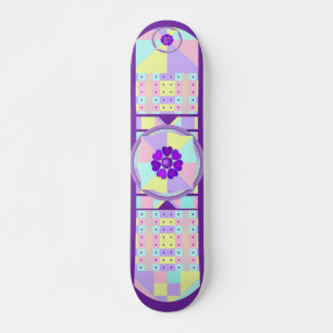 Pastel kleuren & paarse harten kloppen persoonlijk skateboard