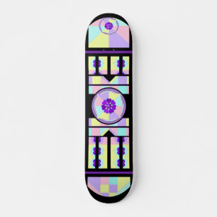 Pastel kleuren & paarse harten kloppen persoonlijk skateboard