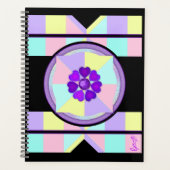 Pastel kleuren & paarse harten kloppen planner (Voorkant)