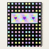 Pastel kleuren & paarse harten kloppen planner (Achterkant)