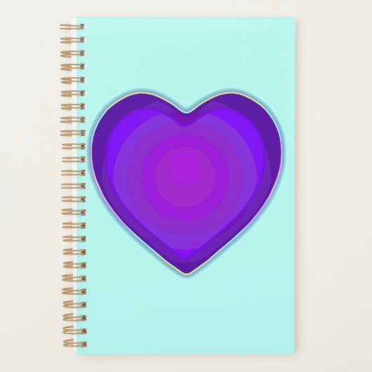 Pastel kleuren & paarse harten kloppen planner (Voorkant)