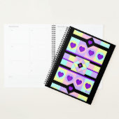 Pastel kleuren & paarse harten kloppen planner (Display)