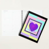 Pastel kleuren & paarse harten kloppen planner (Display)