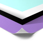 Pastel kleuren & paarse harten kloppen poster (Hoek)