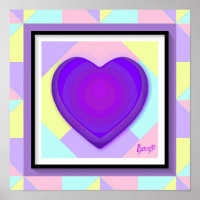 Pastel kleuren & paarse harten kloppen