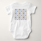 Pastel kleuren & paarse harten kloppen romper (Achterkant)