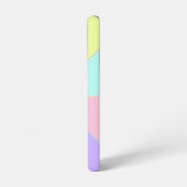 Pastel kleuren & paarse harten kloppen samsung galaxy hoesje (Linkerkant)