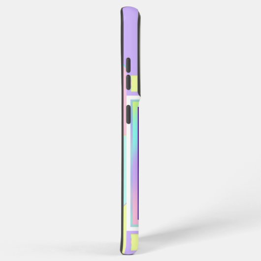 Pastel kleuren & paarse harten kloppen samsung galaxy hoesje (Rechterkant)