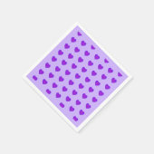 Pastel kleuren & paarse harten kloppen servet (Hoek)