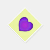 Pastel kleuren & paarse harten kloppen servet (Hoek)