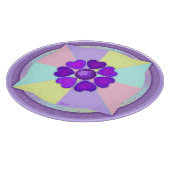 Pastel kleuren & paarse harten kloppen snijplank (Hoek)