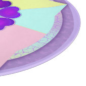 Pastel kleuren & paarse harten kloppen snijplank (Hoek)