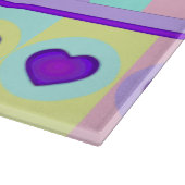 Pastel kleuren & paarse harten kloppen snijplank (Hoek)