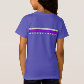 Pastel kleuren & paarse harten kloppen t-shirt (Achterkant)