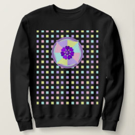 Pastel kleuren & paarse harten kloppen trui