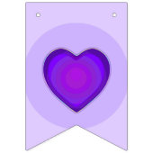 Pastel kleuren & paarse harten kloppen vlaggetjes (Tweede vlag)