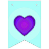 Pastel kleuren & paarse harten kloppen vlaggetjes (Derde vlag)