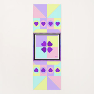 Pastel kleuren & paarse harten kloppen yogamat
