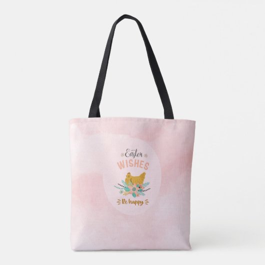 Pastel kleuren Pasen araingement ontwerp Tote Bag (Achterkant)