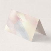Pastel kleuren penseelstreken achtergrond 2 visitekaartje (Achterkant)