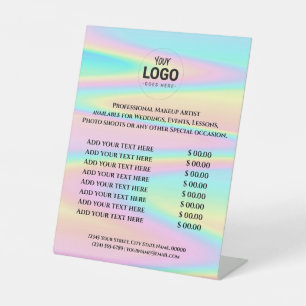 pastel kleuren prijslijst Pedestal Sign Reclamebord Met Voetstuk