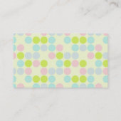 Pastel-kleuren, puntpatroon visitekaartje (Achterkant)