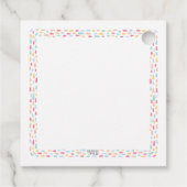 Pastel Kleuren Regenboog Baby shower Dank u Bedankjes Labels (Achterkant)