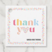 Pastel Kleuren Regenboog Baby shower Dank u Bedankjes Labels (Voorkant)