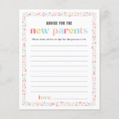 Pastel Kleuren Regenboog Baby shower Ouders Advies (Voorkant)