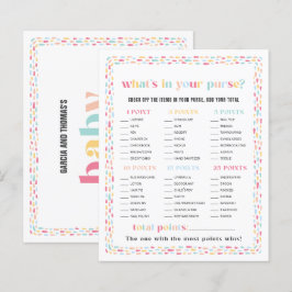 Pastel Kleuren Regenboog Baby shower Purse Game