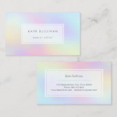 · Pastel kleuren regenboog make-up artiest Visitekaartje (Voorkant / Achterkant)
