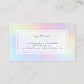 · Pastel kleuren regenboog make-up artiest Visitekaartje (Achterkant)