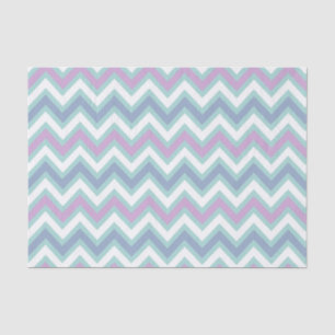 Pastel kleuren Retro Chevron patroon Tissuepapier